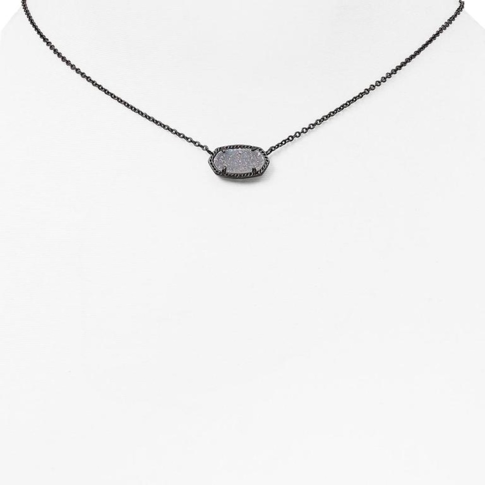 kendra scott elaina necklace gunmetal